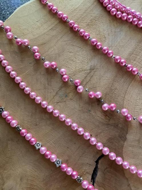 Nieuw!: div. roze kettingen, Sieraden, Tassen en Uiterlijk, Kettingen, Nieuw, Roze, Verstelbaar, Ophalen of Verzenden