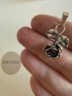 Q343/Vintage Zilveren TEKA Roos Hanger, Gebruikt, Verzenden, X, Zilver