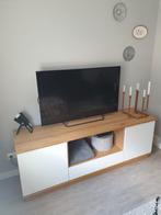 Massief houten tv meubel, 150 tot 200 cm, Minder dan 100 cm, 25 tot 50 cm, Zo goed als nieuw