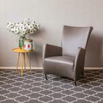 2x Montis Windy fauteuil - muisgrijs leder, Niet ingevuld, Niet ingevuld, Leer, Ophalen of Verzenden