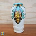 Antieke handgemaakte Boheemse Art Deco Vaas (Praag) Plateel, Antiek en Kunst, Antiek | Vazen, Ophalen of Verzenden