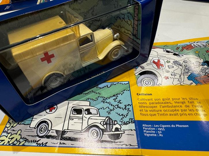 Kuifje auto 1:43 ambulance uit sigaren vd farao, Verzamelen, Stripfiguren, Zo goed als nieuw, Beeldje of Figuurtje, Kuifje, Ophalen of Verzenden