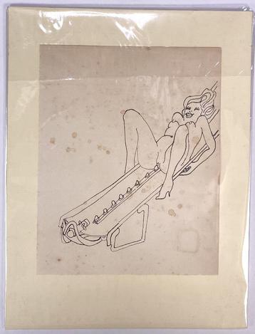 994 - Tekening Tomi Ungerer, erotisch satirisch, 1969 beschikbaar voor biedingen