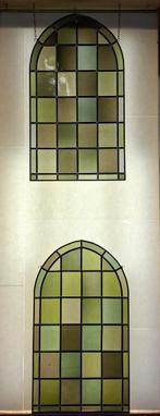 2 Glas in Lood Panelen - Groen, Ophalen of Verzenden