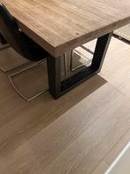 Industriële eettafel met stoelen 180x100, Ophalen, Gebruikt, 100 tot 150 cm, Vier personen