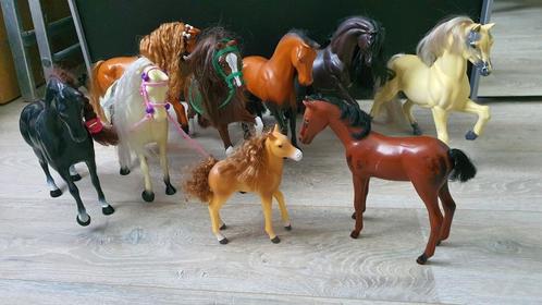 Verzameling Barbiepaarden (7 stuks) + drie veulens, Kinderen en Baby's, Speelgoed | Overig, Gebruikt, Jongen of Meisje, Ophalen of Verzenden