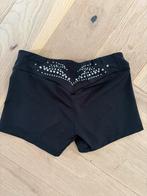 Turnbroekje zwart glitters mt 146, Sport en Fitness, Turnen, Ophalen of Verzenden, Zo goed als nieuw, Kindermaat 146 t/m 176, Turnbroekje