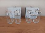 4 Vivo glazen, Huis en Inrichting, Keuken | Servies, Ophalen, Glas of Glazen, Overige stijlen, Glas