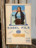 MOOIE OUDE RECLAME OP KARTON savel fils SAFIMI, Verzamelen, Ophalen of Verzenden, Gebruikt, Reclamebord