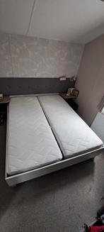 Super gaaf wit ledikant met 2 losse lattebodems Gave matras, Ophalen, Tweepersoons, Zo goed als nieuw, 160 cm