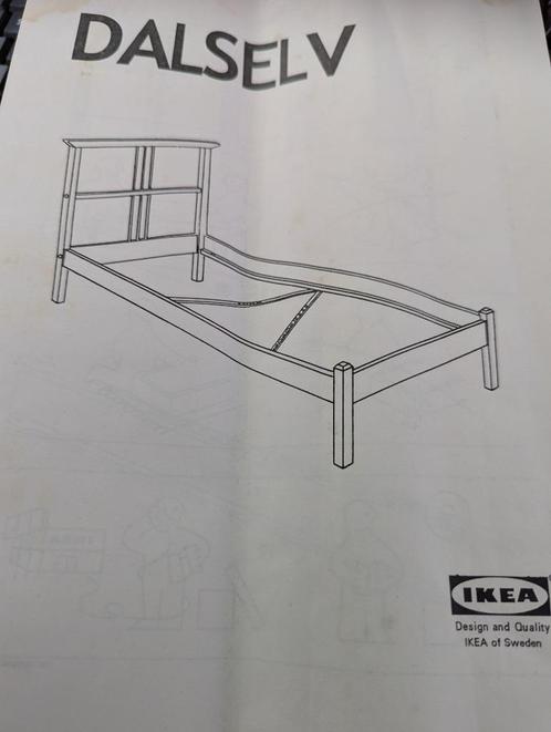 Bedbodem DALSELV IKEA, Huis en Inrichting, Slaapkamer | Bedden, Nieuw, Eenpersoons, 90 cm, 200 cm, Hout, Bruin, Ophalen of Verzenden