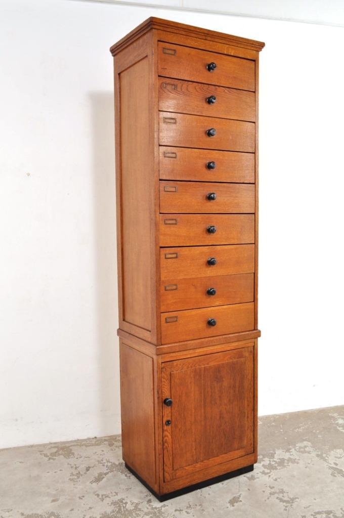 Antieke eiken archiefkast kast circa 1900/1910 TOPSTUK, Huis en Inrichting, Kasten | Roldeurkasten en Archiefkasten, Gebruikt