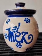 Hongaars blauw-wit keramieken honingpotje, mèz, 12 cm, Keramiek, Overige typen, Ophalen of Verzenden, Zo goed als nieuw