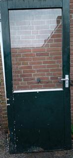 opknap schuurdeur met glas, Doe-het-zelf en Verbouw, Deuren en Horren, Ophalen, Gebruikt, 80 tot 100 cm, Buitendeur