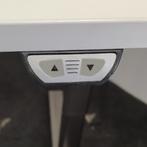 Elektrisch Zit Sta Bureau Wit Industrieel Donkergrijs B140xD, Ophalen of Verzenden, Elektrisch, Gebruikt, Stabureau