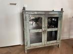 Brocante / Indiase vitrinekast – verweerde patina., Ophalen, 50 tot 100 cm, 150 tot 200 cm, 25 tot 50 cm