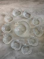 Vintage glazen appel schaaltjes set, Ophalen of Verzenden