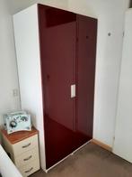 2 IKEA Linnenkasten met Bordeaux Rode Deuren, Huis en Inrichting, Kasten | Kledingkasten, Ophalen