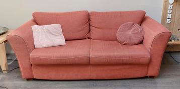 Bank 2,5 zits Terracotta stof beschikbaar voor biedingen