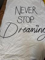 Dekbedovertrek 1-persoons Never Stop Dreaming, Eenpersoons, Wit, Dekbedovertrek, Ophalen of Verzenden