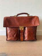 Tas The Bridge - Vintage Lederen Aktetas, Sieraden, Tassen en Uiterlijk, Overige merken, Gebruikt, Bruin, Ophalen of Verzenden