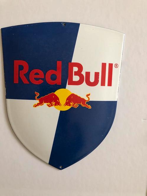 Dik emaille Red Bull Schild in nieuwstaat, Verzamelen, Merken en Reclamevoorwerpen, Zo goed als nieuw, Reclamebord, Ophalen of Verzenden