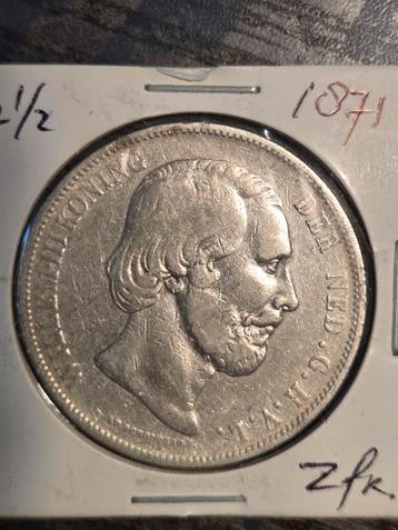 2½ Gulden Willem III 1871 beschikbaar voor biedingen