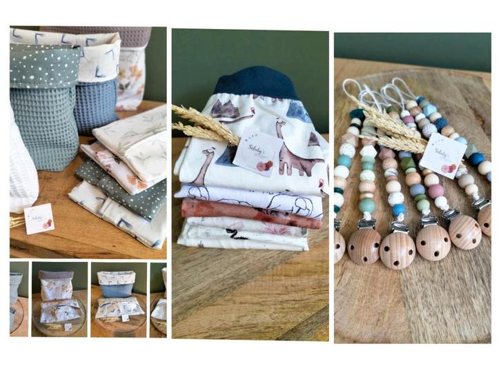 Handgemaakt Kraamcadeau o.a babyuitzet, Speenkoord, broekjes, Kinderen en Baby's, Kraamcadeaus en Geboorteborden, Nieuw, Kraamcadeau