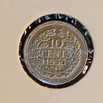 Dubbeltje zilver 1936, Zilver, Ophalen of Verzenden, 10 cent, Koningin Wilhelmina