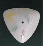 Vintage plafondlamp jaren 50, Huis en Inrichting, Lampen | Plafondlampen, Ophalen, Gebruikt, Glas, Vintage