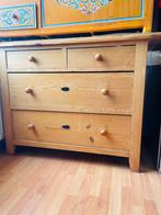 Houten ladekast commodes kast licht geel hout vintage commod, Ophalen, Gebruikt, 50 tot 100 cm, 3 of 4 laden
