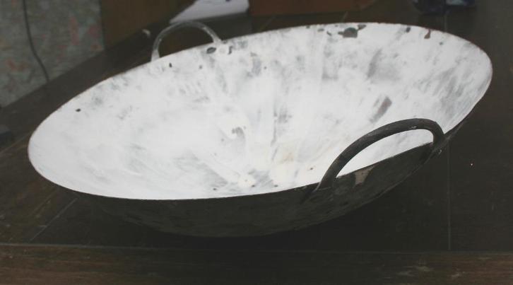 fusing glas RVS wok-vorm Ø 40 cm, Hobby en Vrije tijd, Knutselen, Gebruikt, Gereedschap of Toebehoren, Ophalen of Verzenden