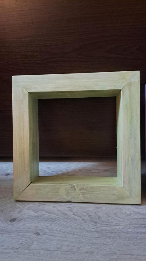 3-delige Houten Wandkubussen, Huis en Inrichting, Woonaccessoires | Lijsten, Zo goed als nieuw, Minder dan 50 cm, Minder dan 50 cm