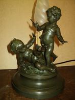 zamak lampje met putti s en 2 vaasjes, Antiek en Kunst, Ophalen