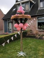 geboorte ooievaar + bord meisje te huur, Kinderen en Baby's, Kraamcadeaus en Geboorteborden, Ophalen of Verzenden, Zo goed als nieuw