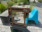 Spiegel met bamboe Vintage, Ophalen, Gebruikt, 50 tot 75 cm, Minder dan 100 cm