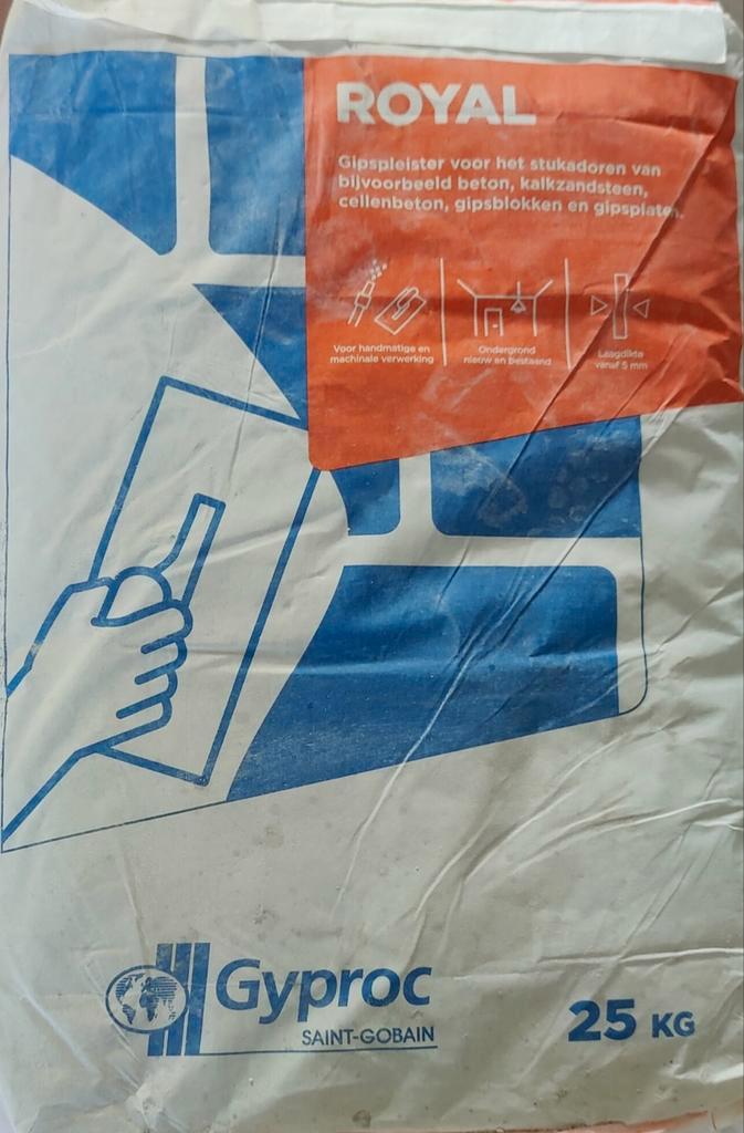 24 st. Gyproc Royal Gipspleister 25kg, Doe-het-zelf en Verbouw, Overige Doe-het-zelf en Verbouw, Nieuw, Ophalen