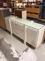 Wit dressoir/ tv meubel met glazen plaat, Ophalen, X, Zo goed als nieuw, X