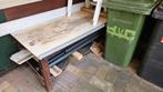 Stevige werk / opberg tafel, Tuin en Terras, Ophalen, Gebruikt, Rechthoekig, Metaal