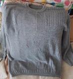 Herentrui Versage-motief zilvergrijs L, Kleding | Heren, Truien en Vesten, Ophalen, Gedragen, Maat 52/54 (L), Overige kleuren