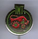 IMT tractor groen/rood op zilverkleurig speldje ( E_149a ), Verzenden, Zo goed als nieuw, Transport, Speldje of Pin