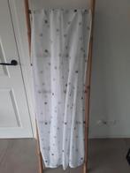 Wit inbetween gordijn 1 stuk met grijze sterren, Ophalen of Verzenden, Zo goed als nieuw, Wit, 200 cm of meer