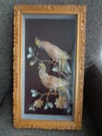 vintage kunstwerk van een Kaketoe van   schelpen, Antiek en Kunst, Kunst | Schilderijen | Klassiek, Verzenden
