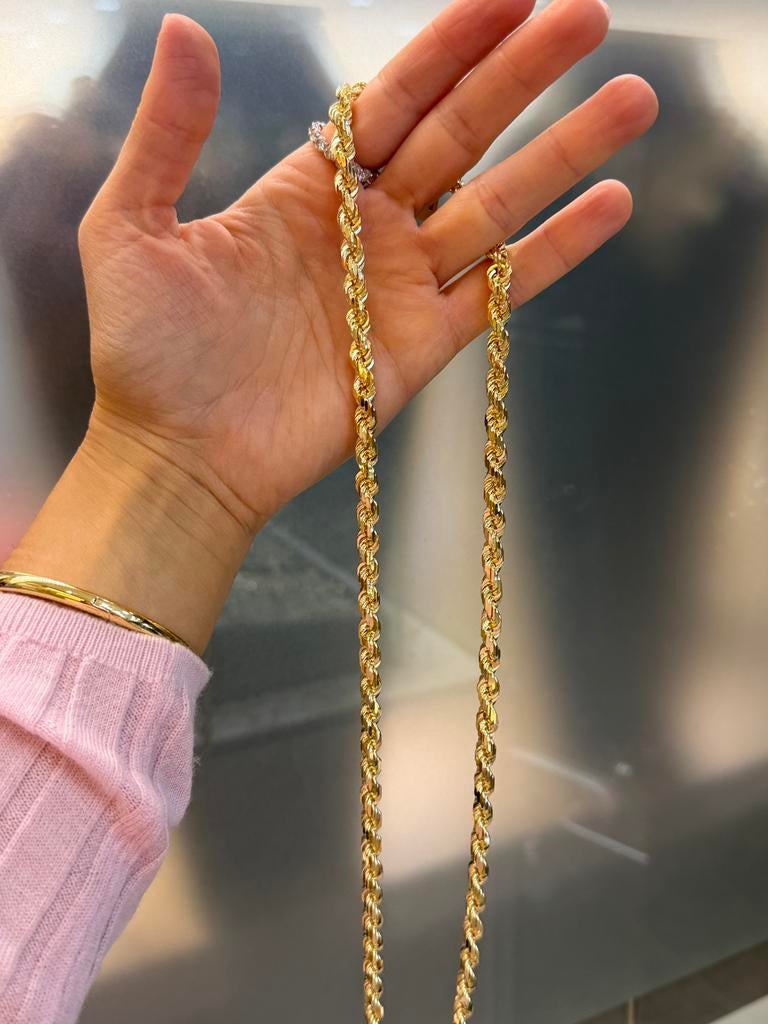 14KT Goud - 103.6 Gram - Ketting - ROPE - Herenketting, Ophalen, Nieuw, Goud, Goud