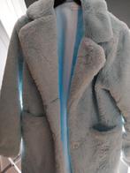 Lichtblauwe faux fur bontjas maat M L, Maat 38/40 (M), Zo goed als nieuw, Verzenden