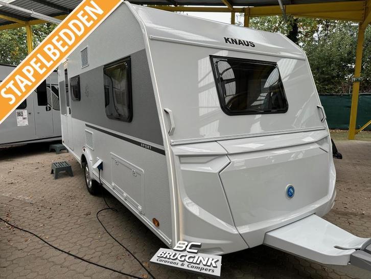 Knaus Sport 500 QDK TRIPLE STAPELBED, Caravans en Kamperen, Caravans, tot en met 6, Overige, Knaus, Dwarsbed, Dwars-stapelbed