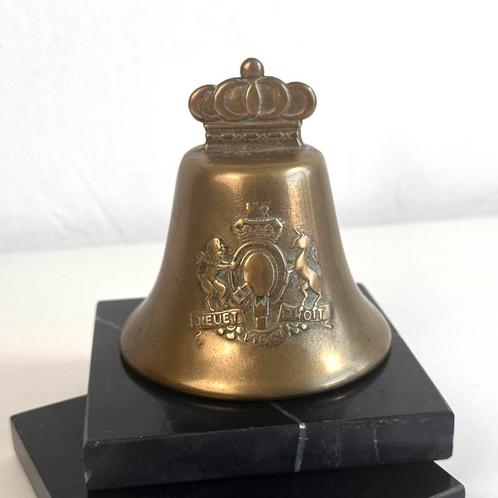 Antiek massief messing bel | Dieu et Mon Droit Engeland, Antiek en Kunst, Antiek | Koper en Brons, Brons, Ophalen of Verzenden