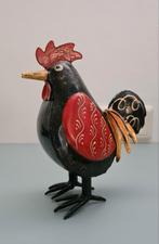 Zwart haantje van metaal, mooi beschilderd., Ophalen of Verzenden