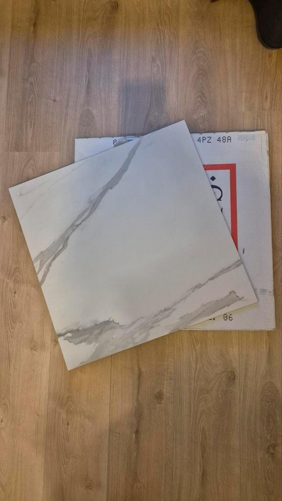 5x Marmerlook Tegels 60x60cm, Doe-het-zelf en Verbouw, Tegels, Nieuw, Vloertegels, Keramiek, 60 cm of meer, 60 cm of meer, Minder dan 5 m²