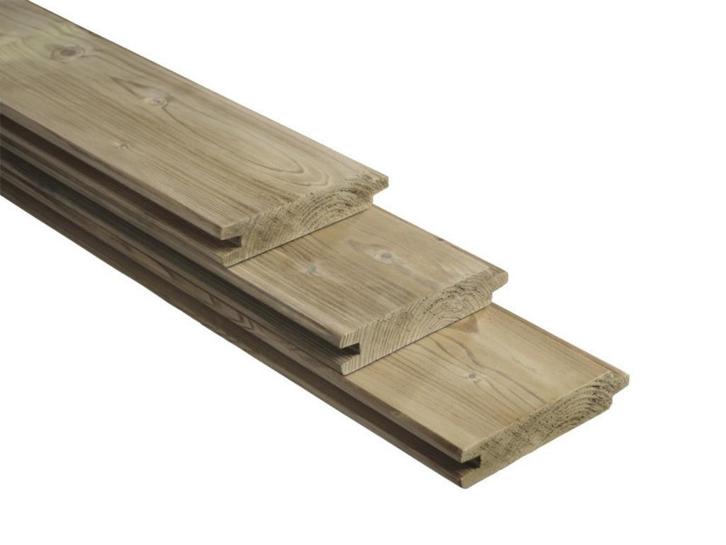 Blokhutprofielplanken 28 mm dik Geimpregneerd, Doe-het-zelf en Verbouw, Hout en Planken, Nieuw, Plank, Grenen, 300 cm of meer